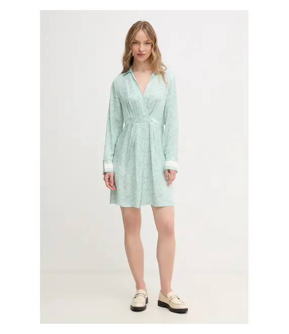 Φόρεμα Tommy Hilfiger χρώμα: πράσινο, WW0WW45586