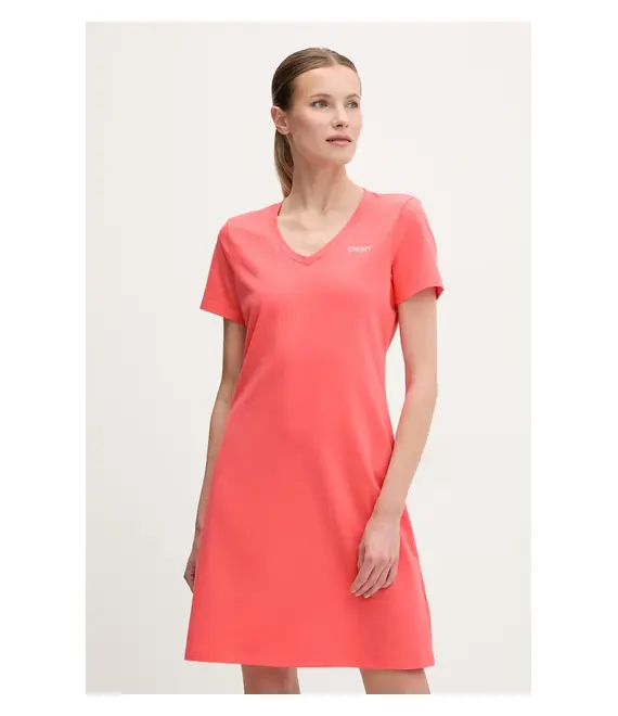 Φόρεμα Dkny χρώμα: ροζ, DP5D4902