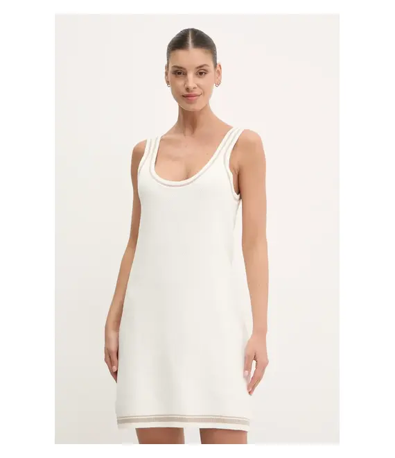 Φόρεμα Dkny χρώμα: μπεζ, DP5R6024