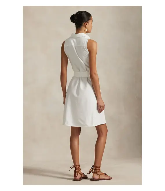 Βαμβακερό φόρεμα Polo Ralph Lauren χρώμα: άσπρο, 211906437