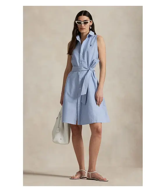 Βαμβακερό φόρεμα Polo Ralph Lauren χρώμα: μπλε, 211906437