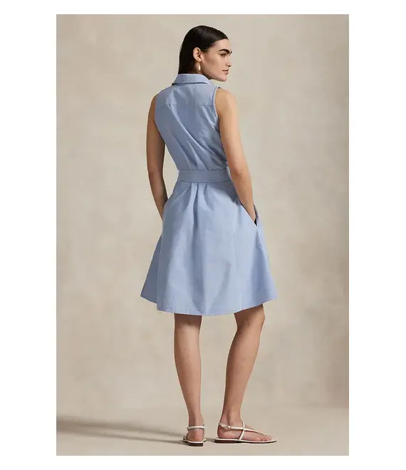 Βαμβακερό φόρεμα Polo Ralph Lauren χρώμα: μπλε, 211906437