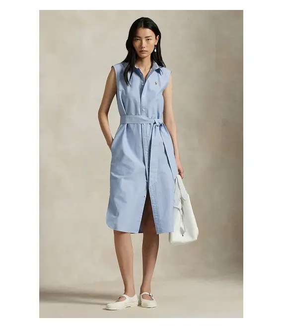 Βαμβακερό φόρεμα Polo Ralph Lauren χρώμα: μπλε, 211965853