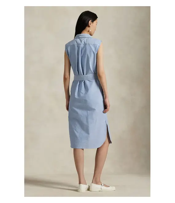 Βαμβακερό φόρεμα Polo Ralph Lauren χρώμα: μπλε, 211965853