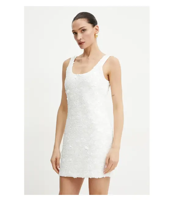 Φόρεμα MICHAEL Michael Kors χρώμα: άσπρο, MS582XYHHS