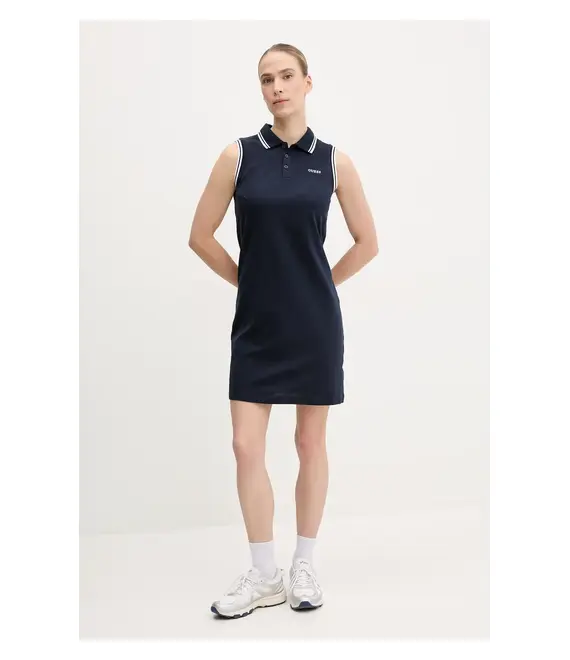 Φόρεμα Guess AMARYLLIS χρώμα: ναυτικό μπλε, V5GK04 KCOK1