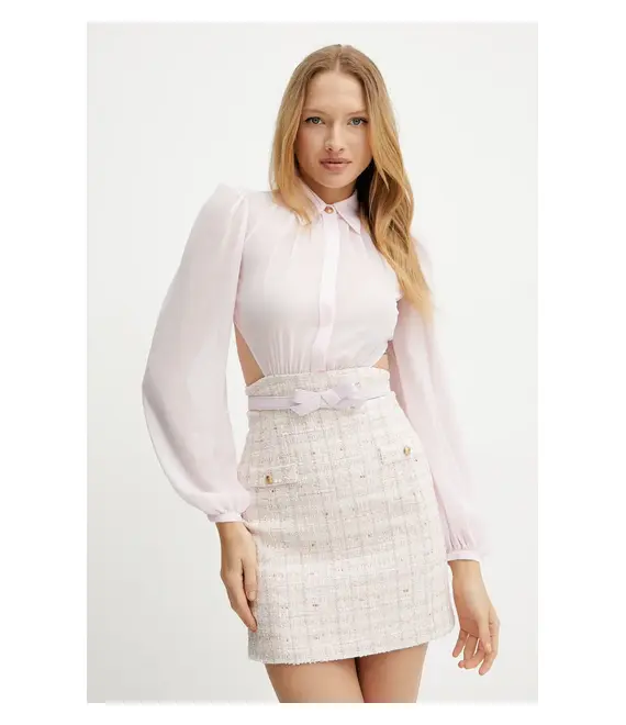 Φόρεμα Elisabetta Franchi χρώμα: ροζ, AB69752E2
