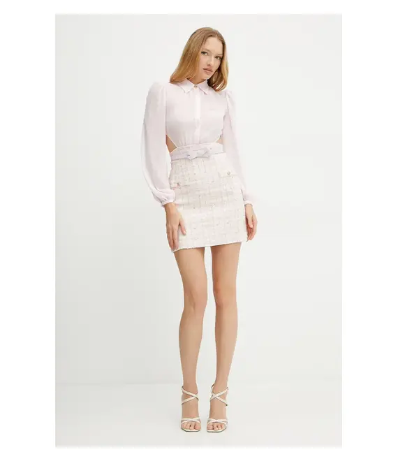 Φόρεμα Elisabetta Franchi χρώμα: ροζ, AB69752E2
