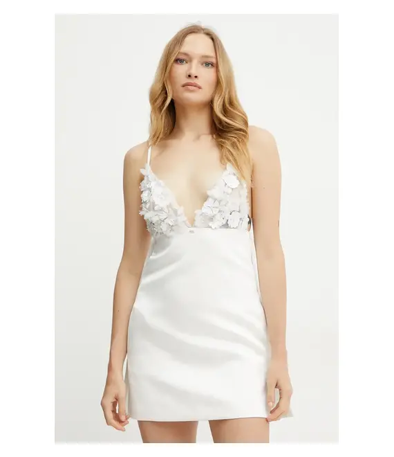 Φόρεμα Elisabetta Franchi χρώμα: άσπρο, AB73752E2