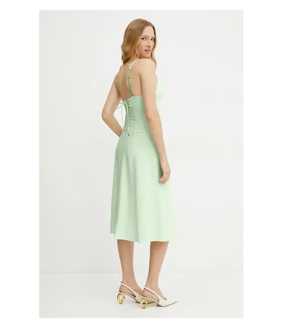 Φόρεμα Elisabetta Franchi χρώμα: τιρκουάζ, AB74852E2