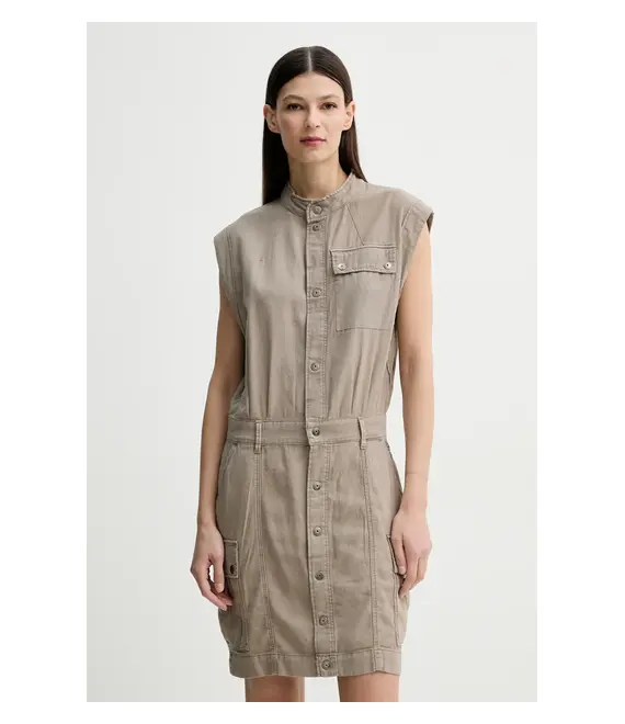 Φόρεμα G-Star Raw χρώμα: μπεζ, D26026-D454