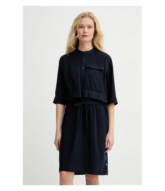 Φόρεμα G-Star Raw χρώμα: ναυτικό μπλε, D26023-D522