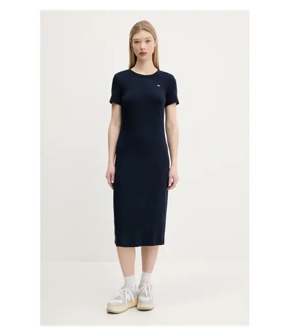 Φόρεμα Tommy Jeans χρώμα: ναυτικό μπλε, DW0DW19721