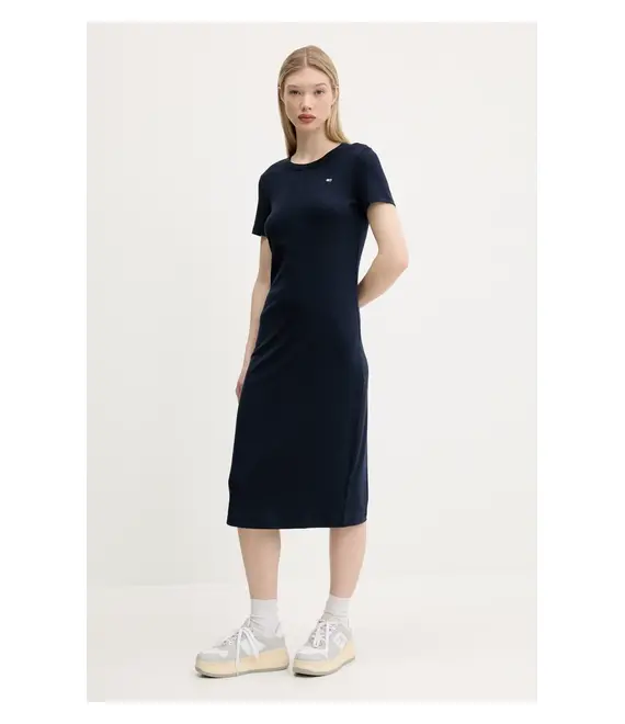 Φόρεμα Tommy Jeans χρώμα: ναυτικό μπλε, DW0DW19721