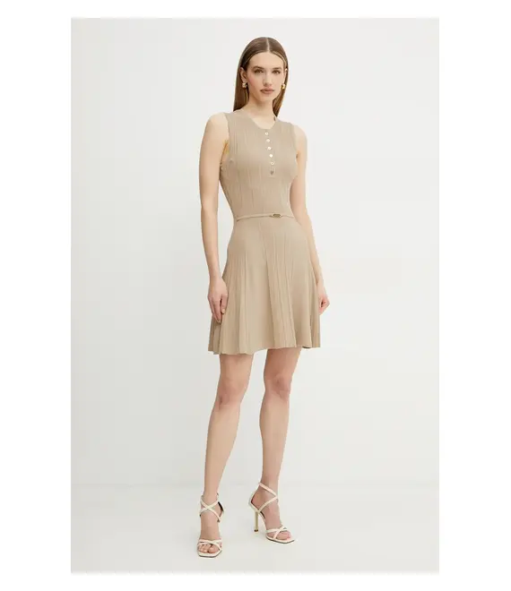 Φόρεμα Marciano Guess GIADA χρώμα: μπεζ, 5GGK26 5874Z