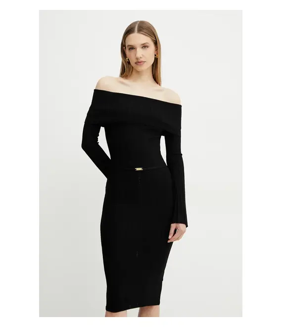Φόρεμα Marciano Guess GIADA χρώμα: μαύρο, 5GGK25 5874Z
