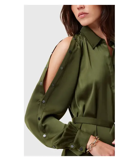 Φόρεμα AllSaints LEXI χρώμα: πράσινο, W036DC