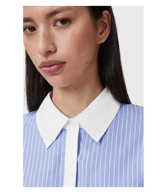 Βαμβακερό φόρεμα AllSaints ALBER χρώμα: μπλε, W250DC