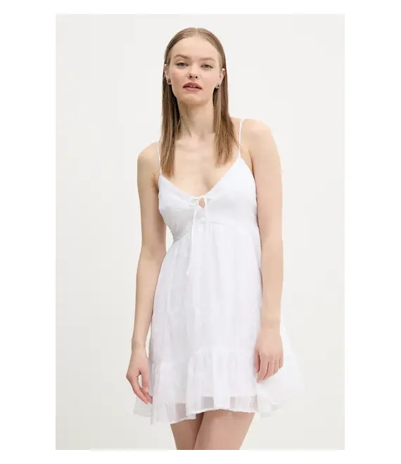Φόρεμα Hollister Co. χρώμα: άσπρο, KI359-5020