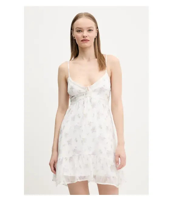 Φόρεμα Hollister Co. χρώμα: άσπρο, KI359-5096