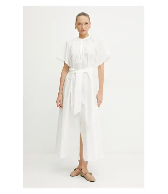 Βαμβακερό φόρεμα Forte Forte χρώμα: άσπρο, 13849 my dress