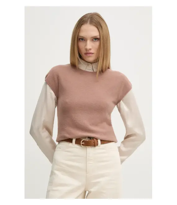 Πουλόβερ Calvin Klein χρώμα: καφέ, K20K208097