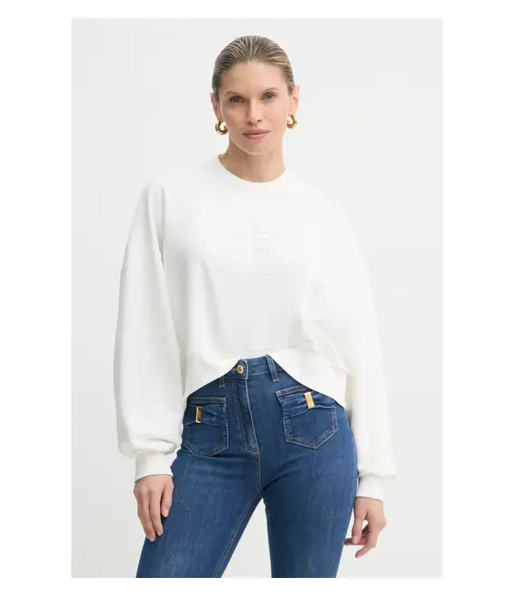 Μπλούζα Elisabetta Franchi χρώμα: μπεζ, MD00551E2