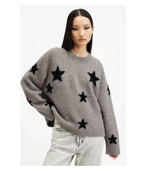 Μάλλινο πουλόβερ AllSaints STARLET γυναικείο, χρώμα: ναυτικό μπλε, W136KB