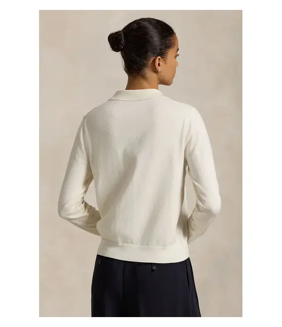 Βαμβακερή ζακέτα Polo Ralph Lauren χρώμα: μπεζ, 211959285