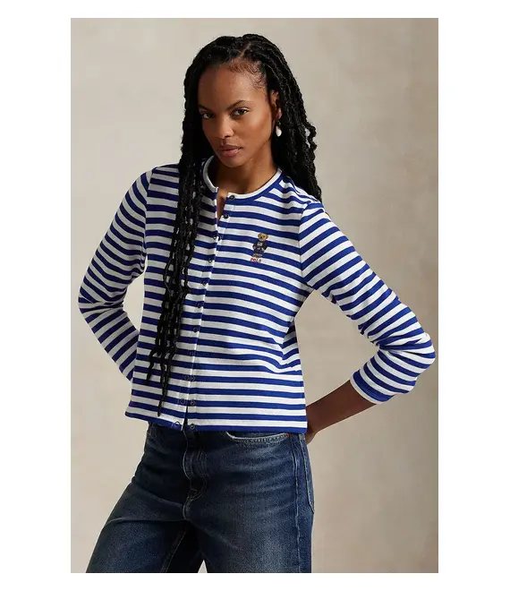 Πλεκτή ζακέτα Polo Ralph Lauren χρώμα: μπλε, 211963465