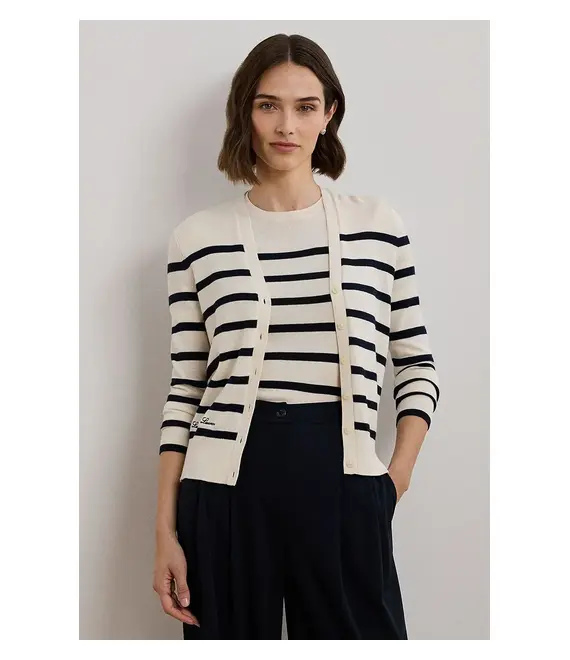 Πλεκτή ζακέτα Lauren Ralph Lauren χρώμα: μπεζ, 200957476