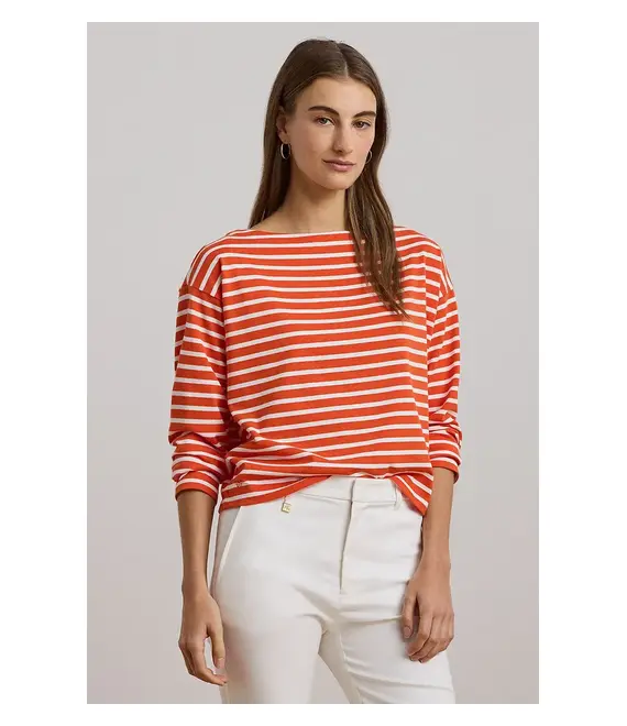 Βαμβακερό πουλόβερ Lauren Ralph Lauren χρώμα: πορτοκαλί, 200957604