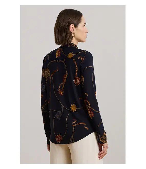 Πουκάμισο Lauren Ralph Lauren χρώμα: ναυτικό μπλε, 200957607