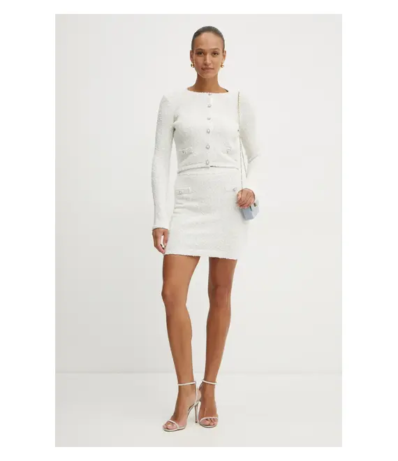 Πλεκτή ζακέτα Guess DOROTHY χρώμα: μπεζ, W5RR20 Z3L21