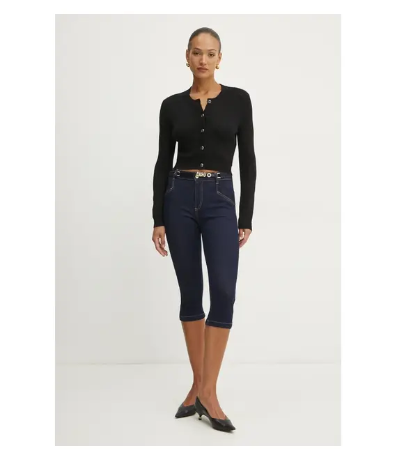 Πλεκτή ζακέτα Guess HOLLAND χρώμα: μαύρο, W5RR23 Z2YJ2