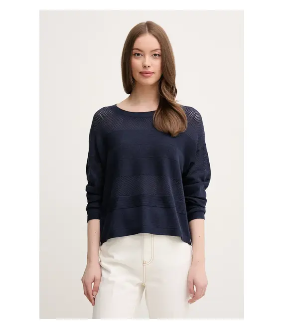 Πουλόβερ Sisley χρώμα: ναυτικό μπλε, 17Q3M1069