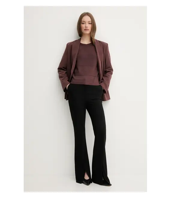 Πουλόβερ Sisley χρώμα: καφέ, 17Q3M1069