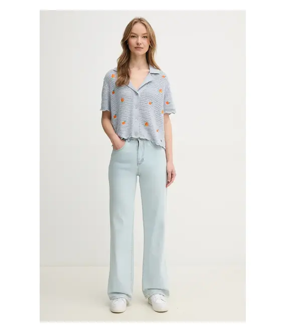 Βαμβακερή ζακέτα Pepe Jeans OLAYA TOP χρώμα: μπλε, PL702277