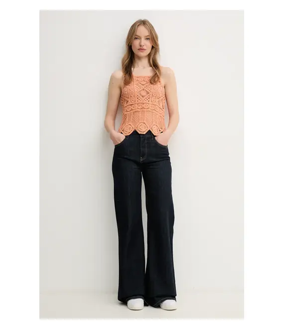 Top Pepe Jeans OLIVE χρώμα: πορτοκαλί, PL702291
