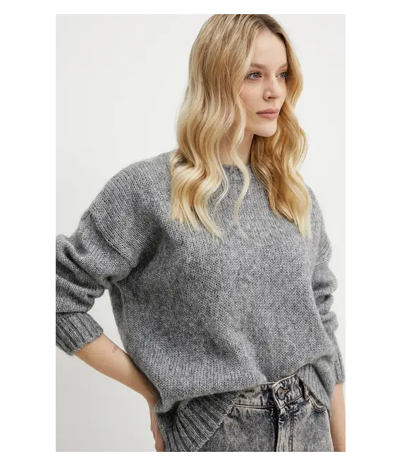 Πουλόβερ με προσθήκη μαλλιού Weekend Max Mara γυναικείο, χρώμα: γκρι, 2515361091600