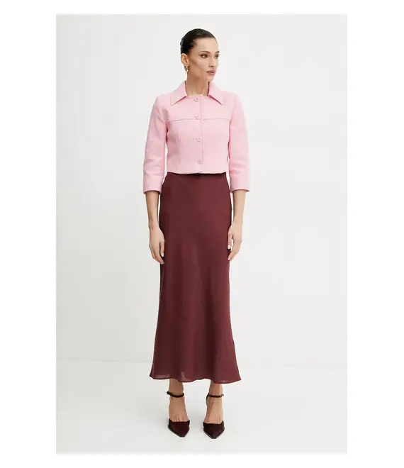 Βαμβακερό blazer Weekend Max Mara χρώμα: ροζ, 2515041016600