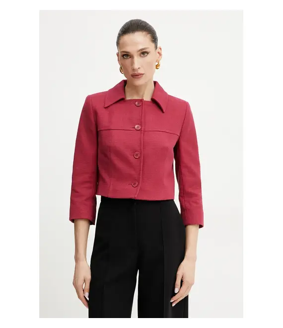 Βαμβακερό blazer Weekend Max Mara χρώμα: μπορντό, 2515041016600