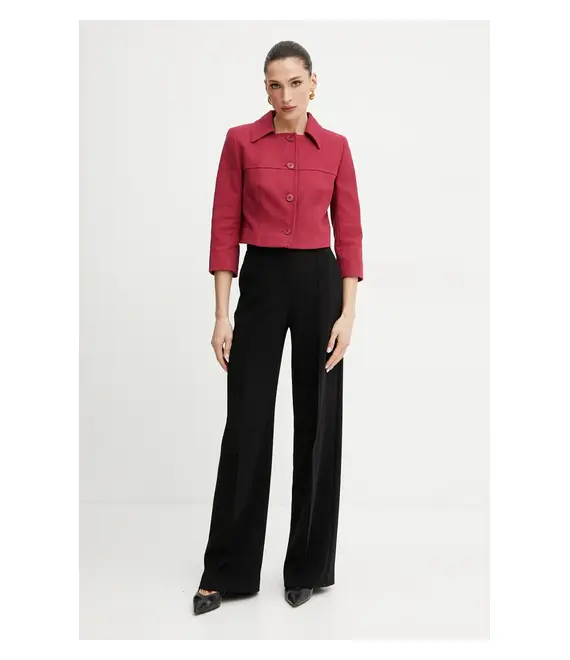 Βαμβακερό blazer Weekend Max Mara χρώμα: μπορντό, 2515041016600
