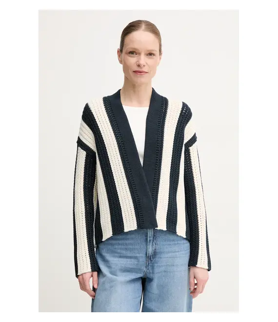 Πλεκτή ζακέτα Weekend Max Mara χρώμα: ναυτικό μπλε, 2515341012600