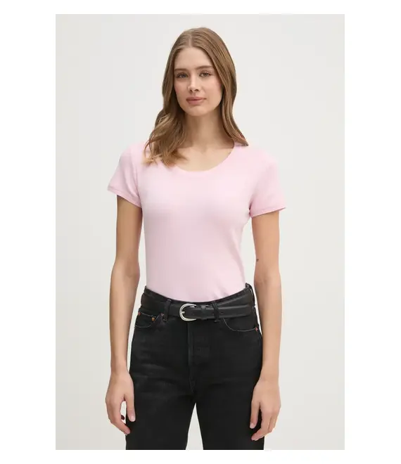 Βαμβακερό πουλόβερ United Colors of Benetton χρώμα: ροζ, 1091D1M10