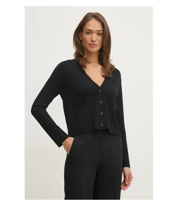 Μάλλινη ζακέτα United Colors of Benetton χρώμα: μαύρο, 11AHD604R