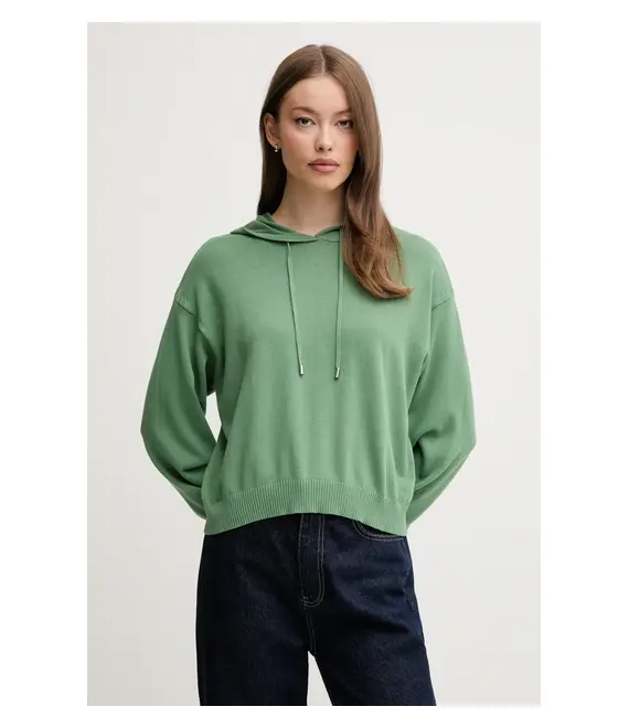 Βαμβακερό πουλόβερ United Colors of Benetton χρώμα: πράσινο, 1294D203T