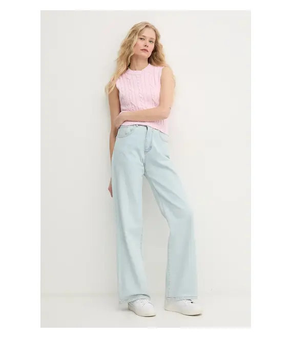 Βαμβακερό γιλέκο United Colors of Benetton χρώμα: ροζ, 1694D10CM