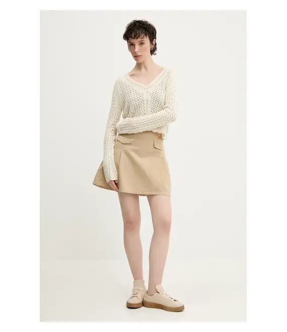 Πουλόβερ Desigual FLAM χρώμα: μπεζ, 25SWJF23