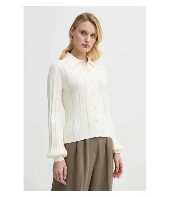 Πλεκτή ζακέτα Filippa K χρώμα: μπεζ, 31084